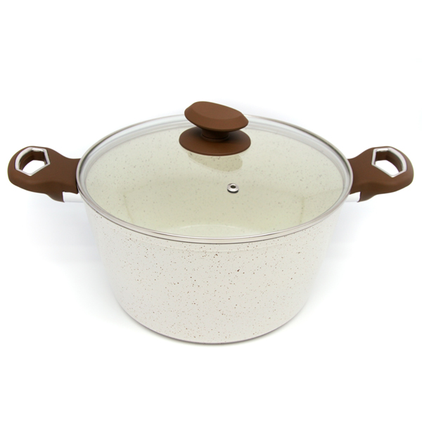 Тенджера LF Verona FR-2471, 24 cm, керамика, 4L - Luigi Тенджера LF Verona FR-2471, 24 cm, керамика, 4L