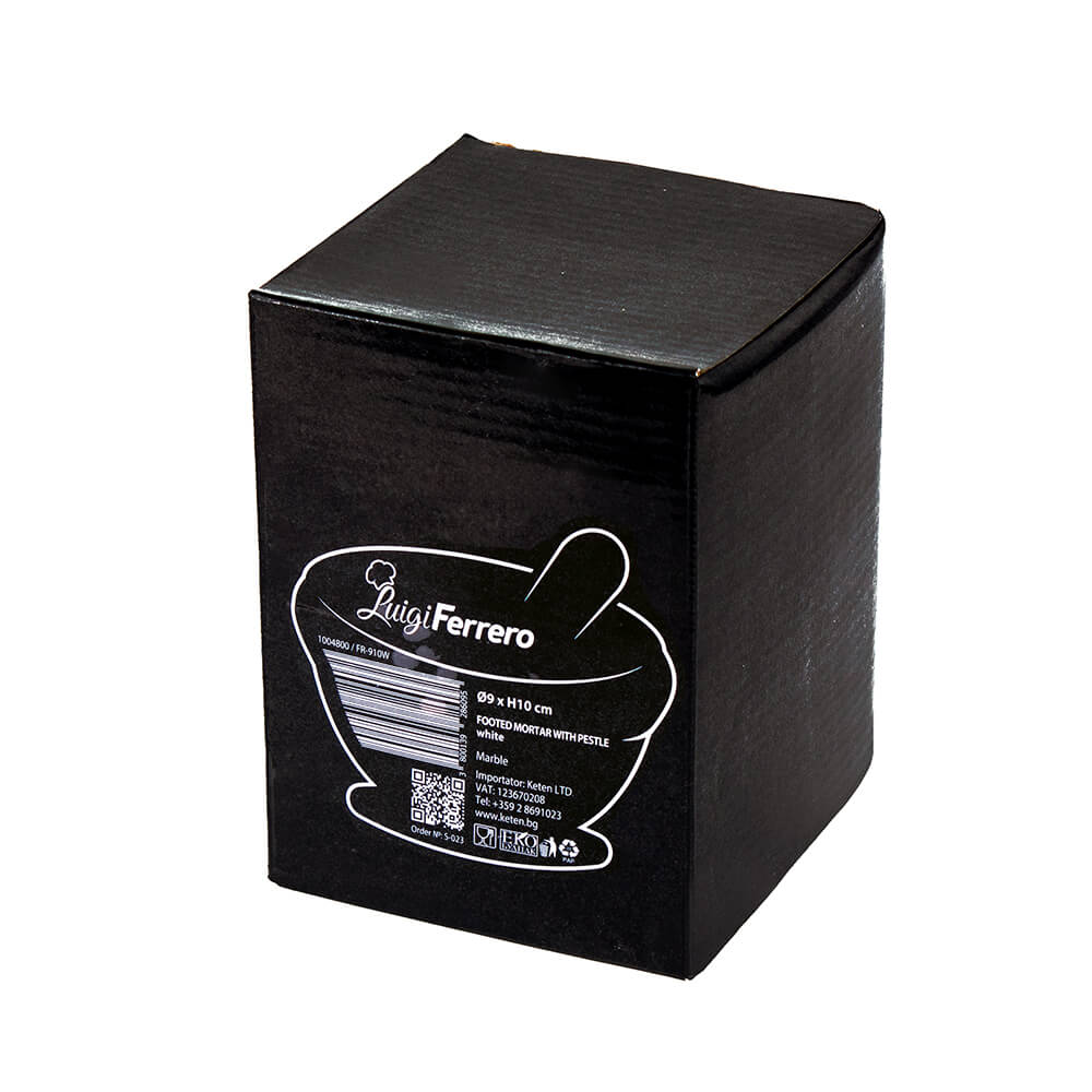 Хаванче мраморно Luigi Ferrero FR-910W Ø9xH10cm, бяло