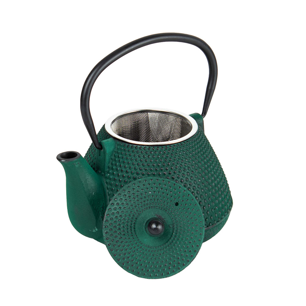 Чайник чугунен с цедка Luigi Ferrero FR-8310BG 1L, петролено зелен