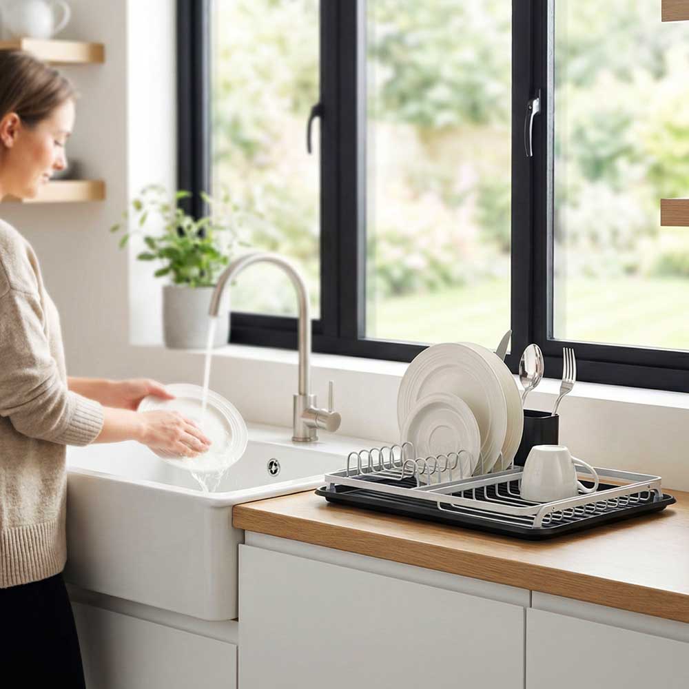 Сушилник за съдове Luigi Ferrero FR-3932A 43x32x12cm, сребрист