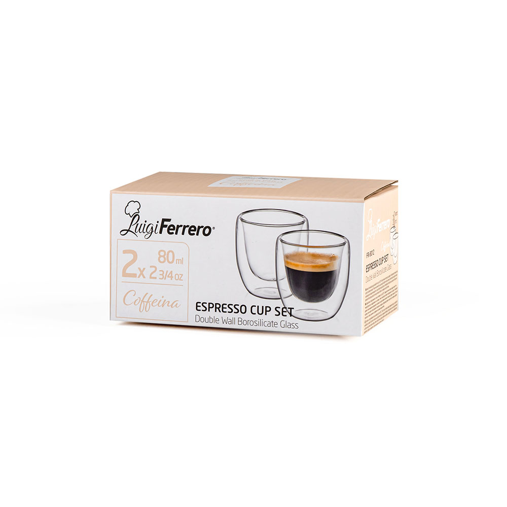 Чаша за еспресо Luigi Ferrero Coffeina FR-8012 80ml, 2 броя