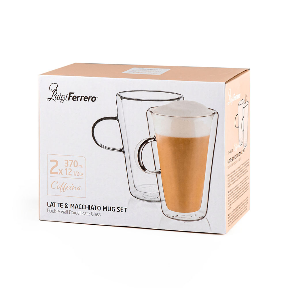 Чаша за капучино и лате Luigi Ferrero Coffeina FR-8013 370ml, 2 броя