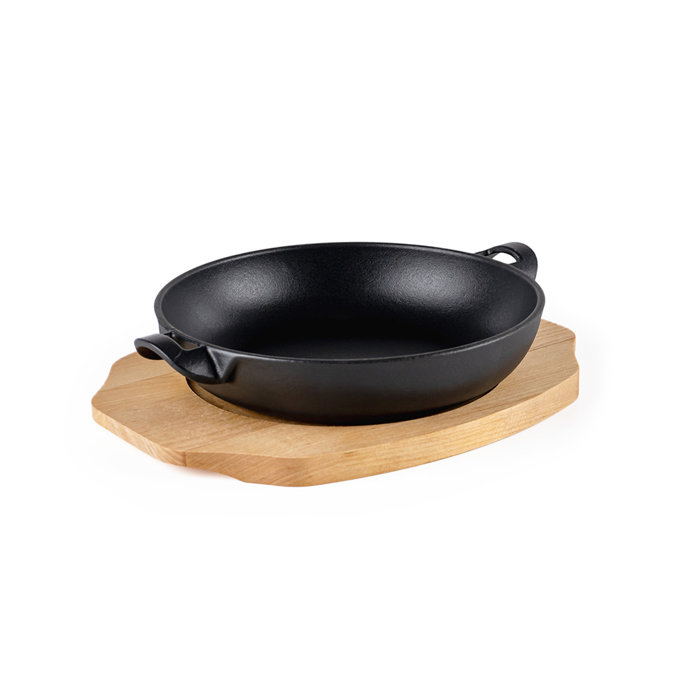 Съд за готвене и сервиране с две дръжки Luigi Ferrero Tika FR-2545 25x20x4.5cm, чугун