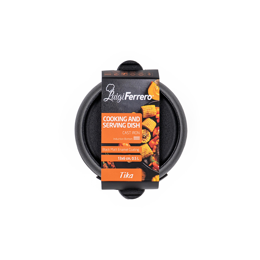 Съд за готвене и сервиране Luigi Ferrero TIka FR-1660 13x6cm, мини, чугун