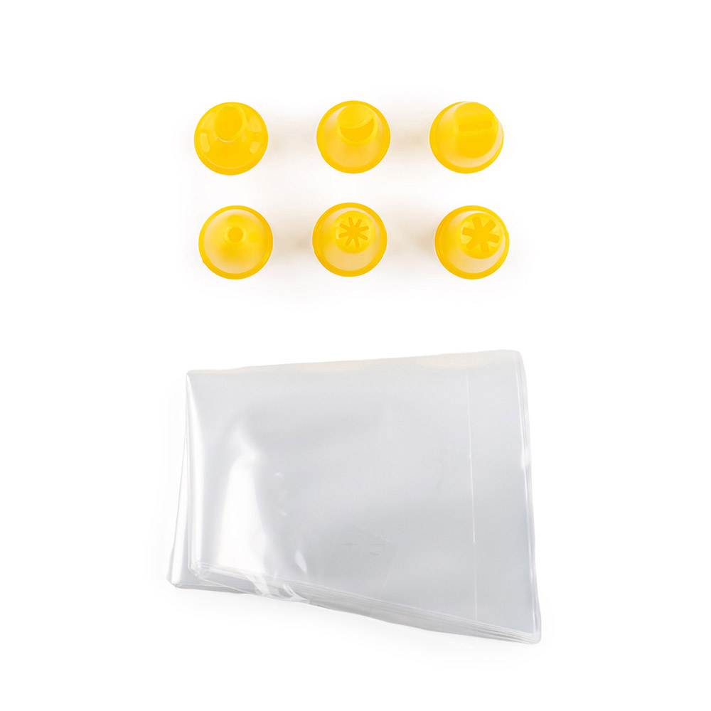 Пош за декорация с пластмасови накрайници Luigi Ferrero Prima Vanilla FR-3030, 6 накрайника