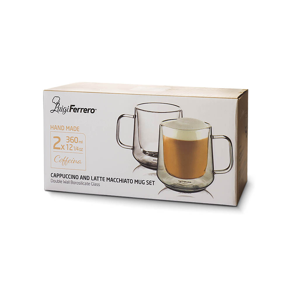 Чаша за капучино и лате Luigi Ferrero Coffeina FR-8049 360ml, 2 броя