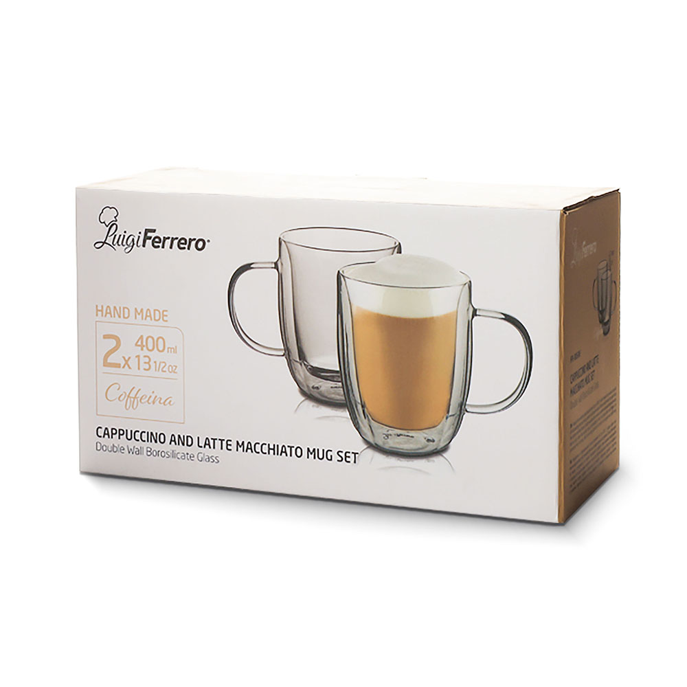 Чаша за капучино и лате Luigi Ferrero Coffeina FR-8058E 400ml, 2 броя