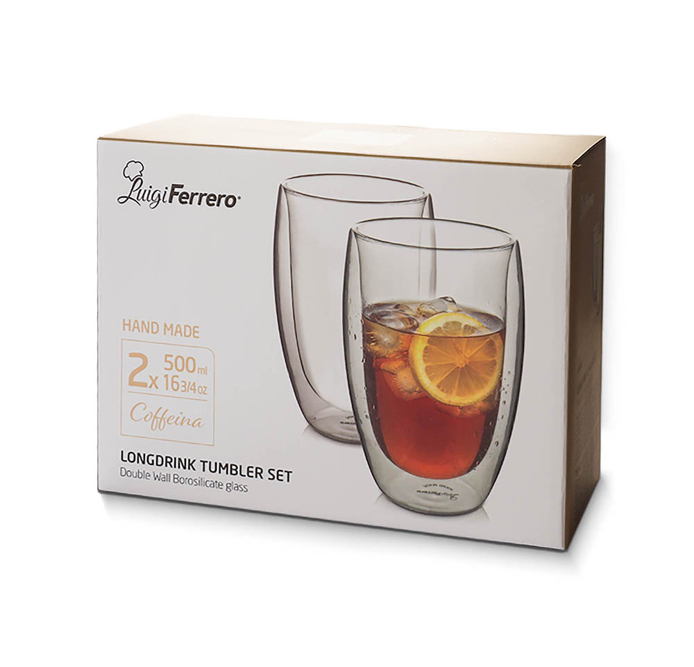 Чаша за студени напитки Luigi Ferrero Coffeina FR-8067 500ml, 2 броя
