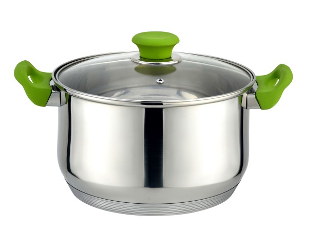 Тенджера MUHLER MR-4070, 20х11 cm,3L зел - Luigi Тенджера MUHLER MR-4070, 20х11 cm,3L зел